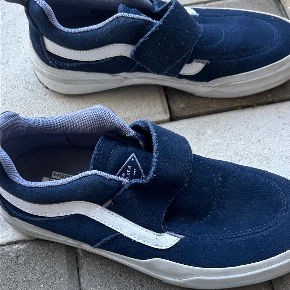 Vans Kids Dark Blue and White Sneakers